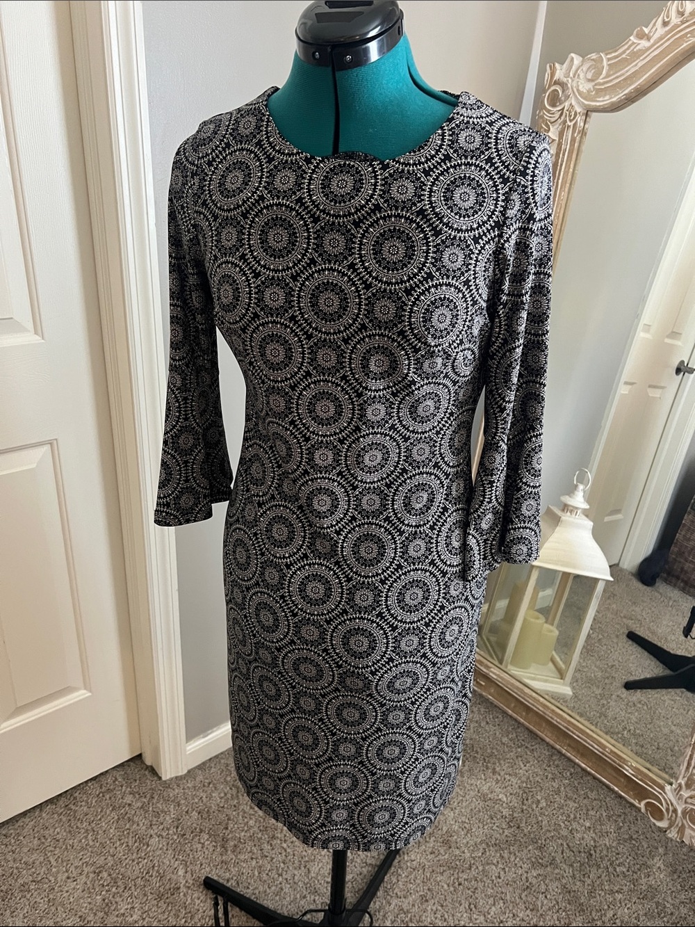 Tommy Hilfiger Black and White Medallion  Dress